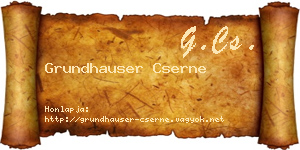 Grundhauser Cserne névjegykártya